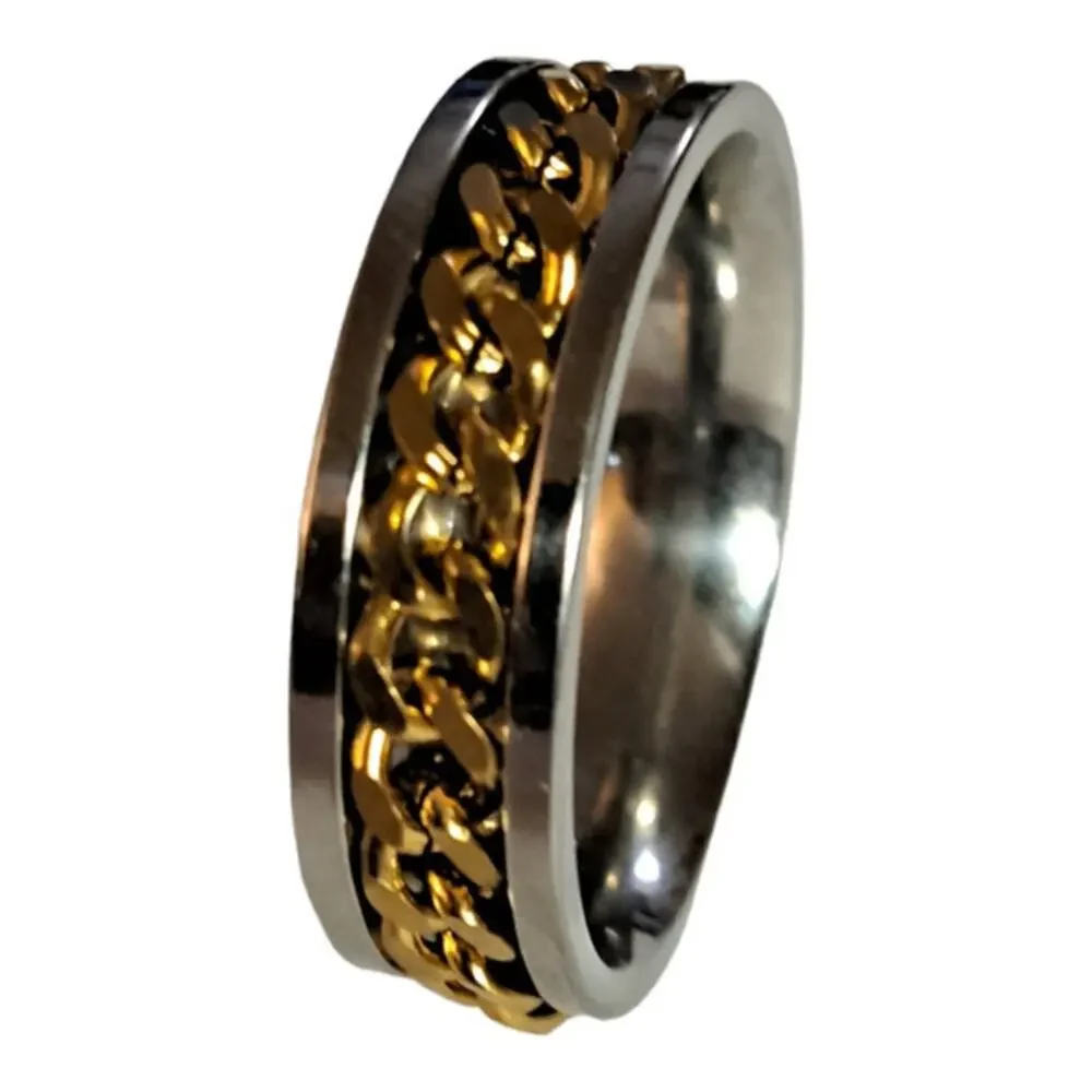 New stainless steel spinning‎ ring size 15